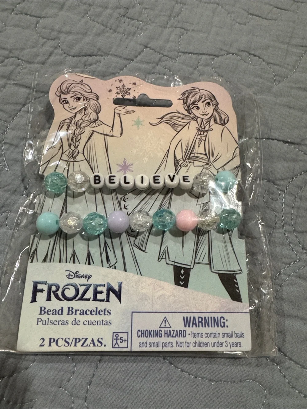 Disney Frozen Bead Bracelet Set - White, Light Blue, Pink, Purple, Clear